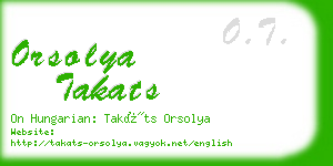 orsolya takats business card